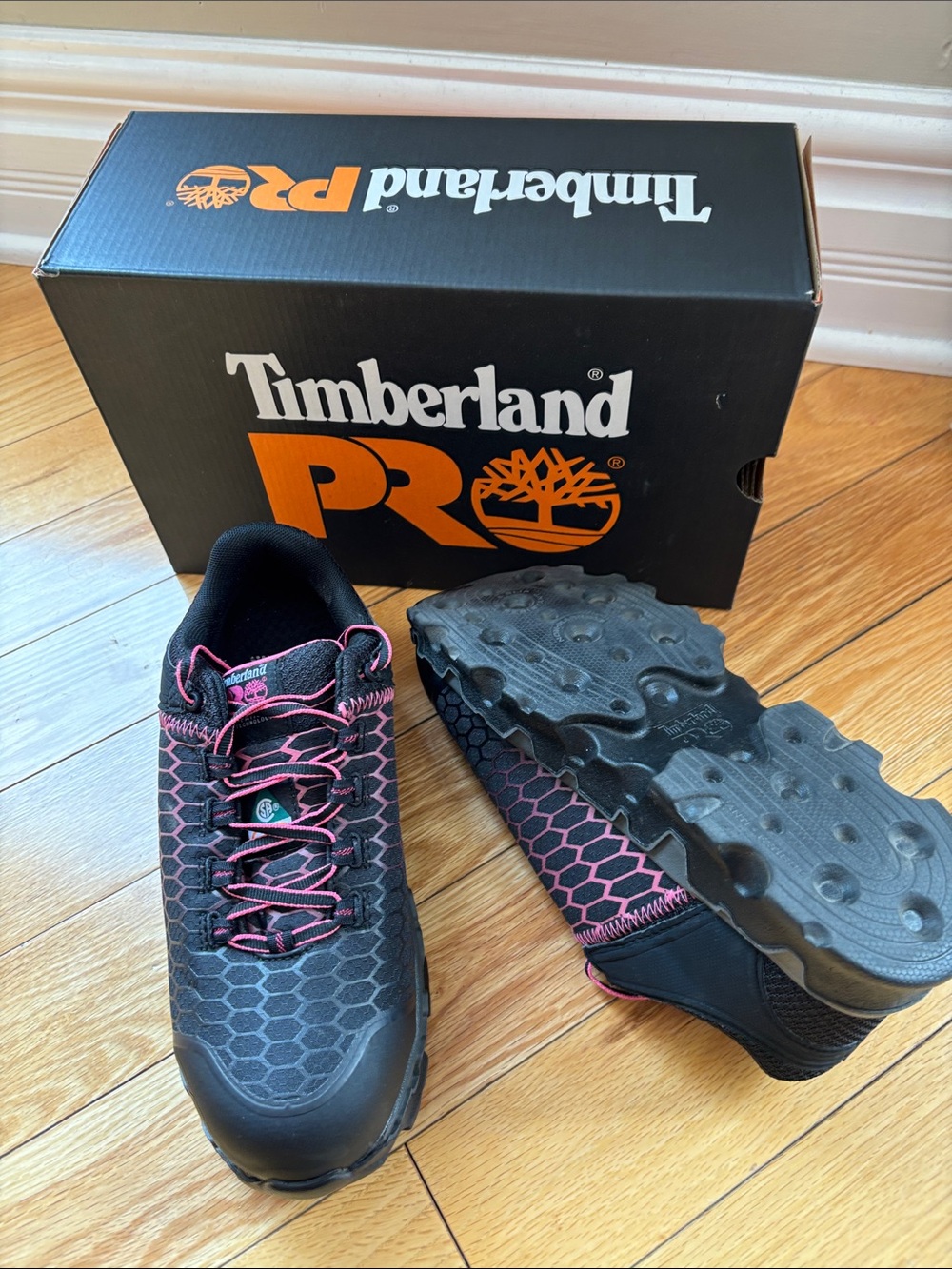 Timberland Black and Pink safety Shoes